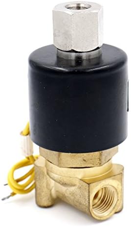 Válvula solenóide elétrica de Woljay 1/4 AC 110V AR GAS AR SEM VÁLVULA DE BRASS DE SUBLICIÇÃO