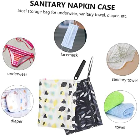 Doitool 2pcs molhar bolsas para bebês bolsas para suporte de pano de pano viajando água para higiene pessoal zíper portátil