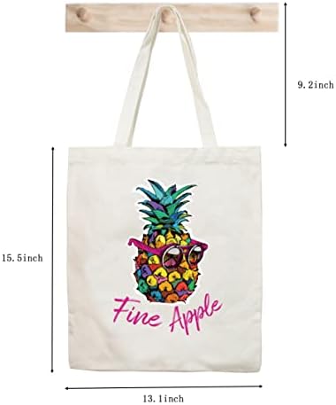 Niuzi-Cao Summer Summer Watercolor Pineapple usa copos para meninas, sacolas de compras de algodão, bolsas de supermercado