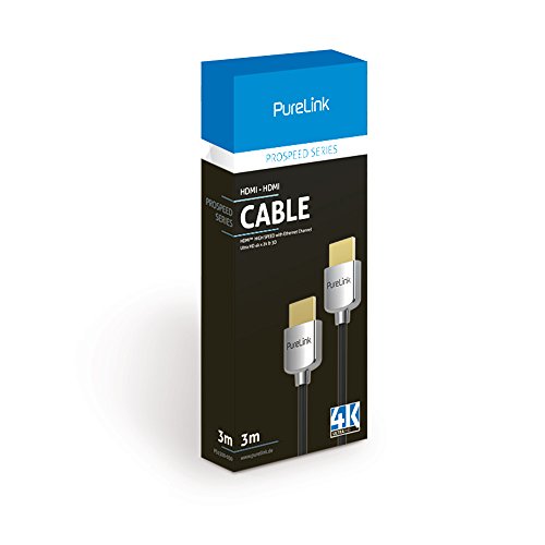 Purelink Prospeed 1500 Series 2M Cabo HDMI super fino com tecnologia Totalwire, 34 AWG, Gray