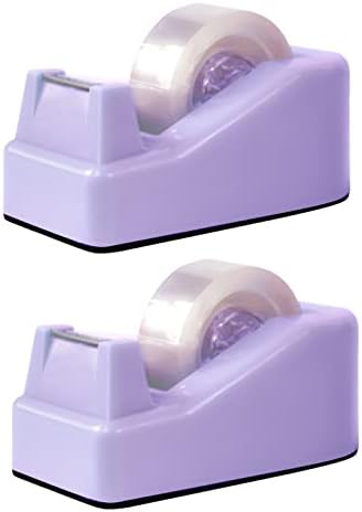 Yiautao 2PCS Dispensador de fita adesivo Rolo de fita adesiva com base não -dequestrada, roxo