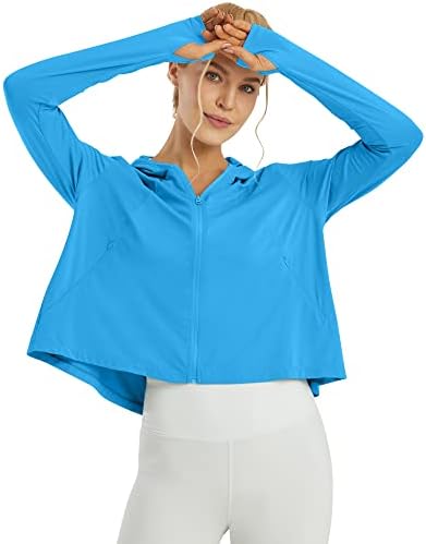 G4Free Women's UV Protection Jacket SPF Manga longa UPF 50+ Caminhadas de camisa cortada Camisa de pesca rápida seca seca