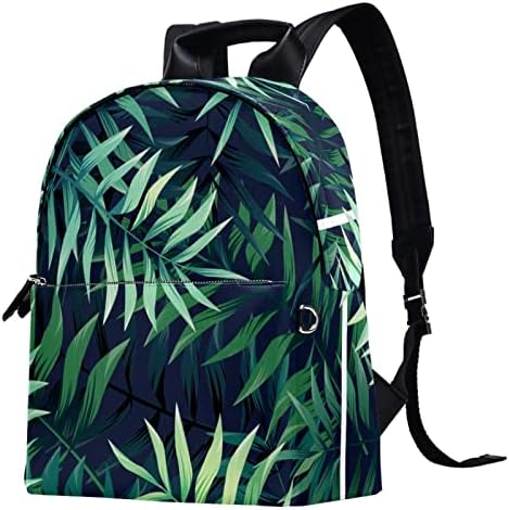 Tbouobt Leation Travel Mackpack Laptop Laptop Casual Mochila Para Mulheres Homens, Palmina Tropical As folhas verdes no verão