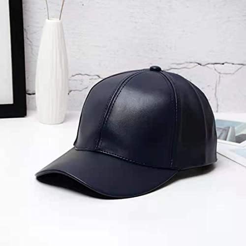 Capinho de beisebol preto de couro retrô Ajustável Capinho do sol da moda para homens Momenos de canto esportivo