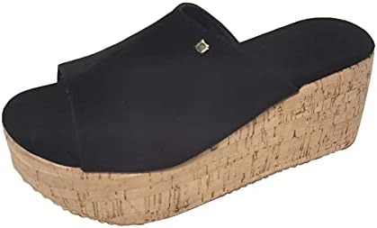 Flippers para mulheres ao ar livre à prova d'água de lazer casual de salto respirável Fashion Wedge Wedge Interior