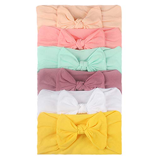 Vereinen Baby Girl Bands Roupa de cabelos para bebês meninas Turbano Faixa da cabeça da cabeça de 6pcs Acessórios de arco Banda Bandwarwarwar