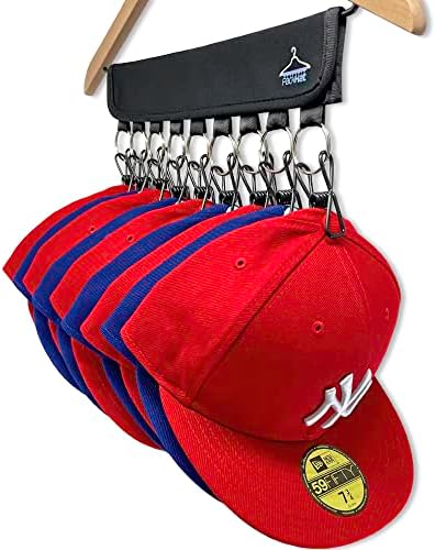 Packhatusa O original American Patentes 18 Hat Organizer and Hat rack para o seu armário - Transforme cabides de roupas