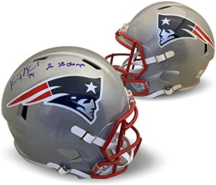 Vince Wilfork autografou o New England Patriots assinou o capacete em tamanho real JSA COA - Capacetes NFL autografados