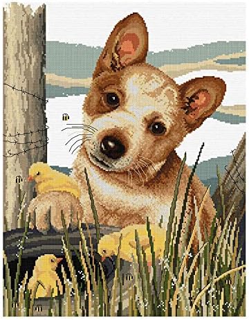 Tópicos do país Cross X Stitch Kit Little Red Cattle Dog Counted