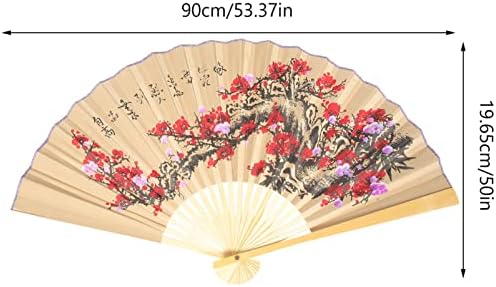 Fã de decoração para casa do quintal Fã dobrável de estilo chinês Fã dobrável Fã vintage handheld Bamboo Film Fan