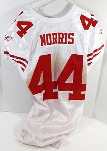 2011 San Francisco 49ers Moran Norris 44 Jogo emitiu White Jersey 46 DP28503 - Jerseys de Jerseys usados ​​na NFL