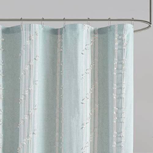 Tinta+Ivy Cotton Jacquard Curtain com acabamento aqua ii70-1287