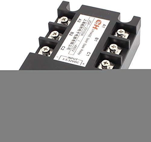 IIVVERR JGX-33 100A DC para DC DD 3,5-32V DC a 480V DC Relé de estado sólido de 3fase (JGX-33 100A DC A DC DD 3.5-32V DC