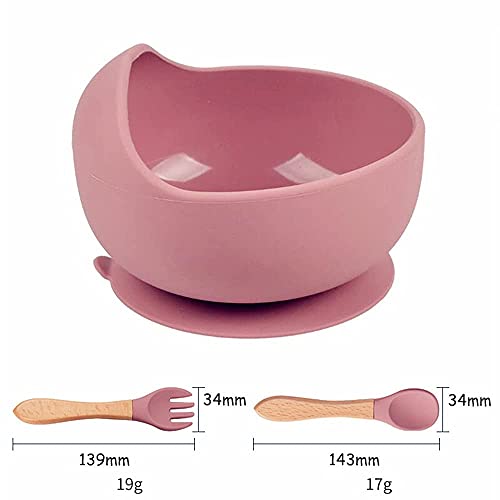 Silicone Baby Feeding Set Spot de Sucção Criança Treinamento Ajuste de Treinamento e Fork, BPA Free | Primeiro estágio | Auto