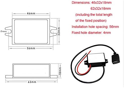 Q-baihe 12V a 5V 36V a 5V 48V a 5V Power DC/DC Conversor de desvio USB USB Dual AC2