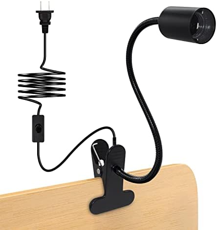 Pnliarn Desk Clip Lamp Solter, E26/E27 CLAMP LIMPELA, 360 ° CLIP DE GOOSENCECK FLEXÍVEL ON OBRIL