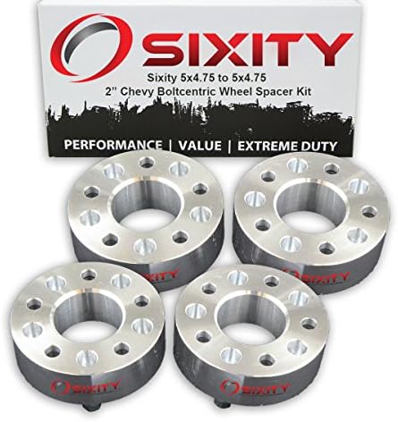 Sixity Auto 4pc 2 5x4.75 espaçadores de rodas para Chevy Camaro Corvette M12x1.5mm 1.25in Studs