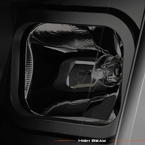 AKKON- se encaixa nos faróis do projetor Nissan Titan -2019 com o sinal de led de tubo- moradia de par de fumaça negra