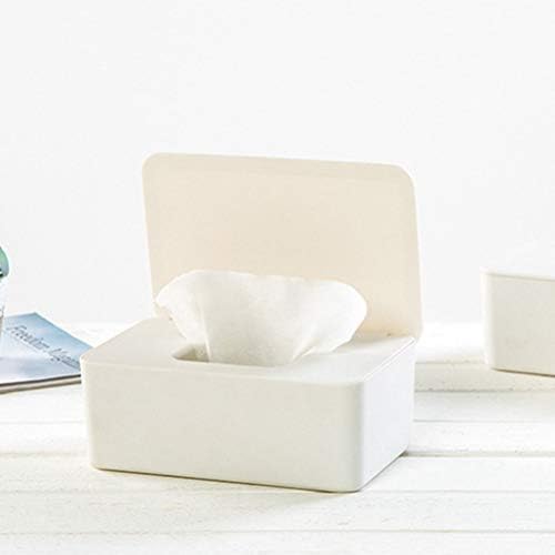 Doitool 1pc Simplicidade moderna Caixa de lenço úmido com tampa de vedação doméstica Desktop Wet Wipes Case de tecido úmido organizador