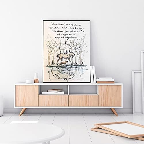 Tomart Charlie Mackesy Little Boy and Horse Decorative Poster Print Painting Poster Wall Art Poster para quarto Decoração da