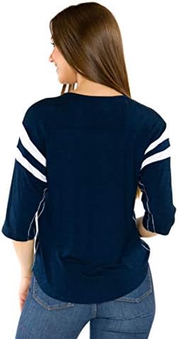 Coleção NCAA feminina de roupas de cores voadoras | The Abigail - Scoop -Neck 3/4 Sleeve Top