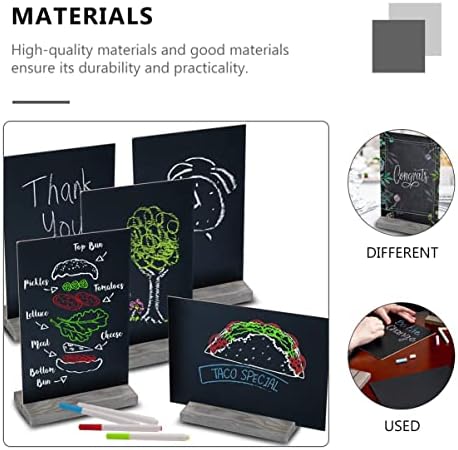 Decoração do escritório de Sewacc 3pcs Decoração de quadro de casamento Tabletop Stand Double Chalkboards Collo