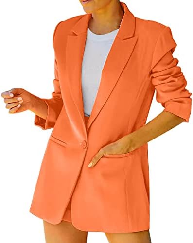 Womens Blazer Open Front Front Lightweight entalhado Cardigan Jackets Fashion Moda de manga longa Trabalho casual Jackets