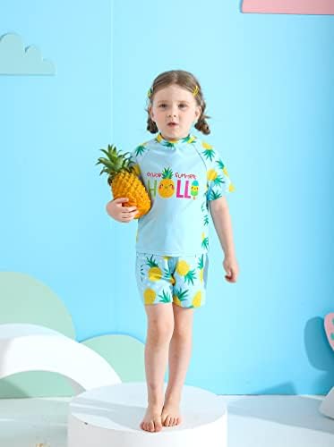 Criança bebê garotas de banho duas peças roupas de banho infantil no verão de traje de banho de traje de banho de verão