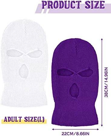 2 peças máscaras de esqui de máscara de esqui de 3 peças máscara de balaclava de inverno