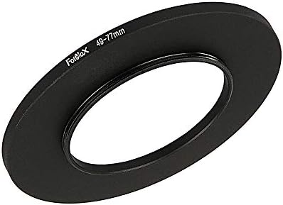 Fotodiox Metal Step Up Ring Filter Adaptador, alumínio preto anodizado 49mm-77mm, 49-77mm