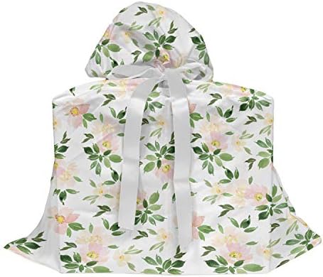Bolsa de presente de tecido floral lunarável, projeto de aquarela de flores e folhas macias, saco presente para festas de
