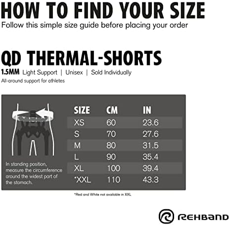 Underpants de neoprene de Rehband R3, calças de exercícios de compressão, shorts de neoprene para levantamento de powerlifting