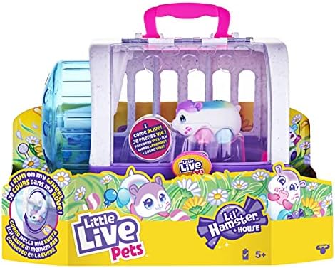 Little Live Pets - Lil 'Hamster: Popmello & House Playset | Brinquedo interativo. Correndo, sons e movimentos como um hamster