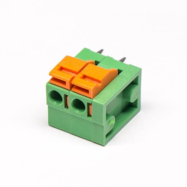 20pcs Spring Push Terminal Block 4pin Verde através do orifício Conector de cabo de crimpagem reta