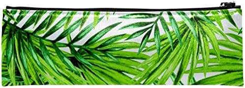 Bolsa de maquiagem tbouobt bolsa de bolsa cosmética bolsa bolsa com zíper, folhas tropicais folhas de palmeira moderna verde