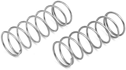 Aexit 1mmx15mmx40mm 304 Springs aço inoxidável Compressão Springs Silver Compression Springs Tone 10pcs