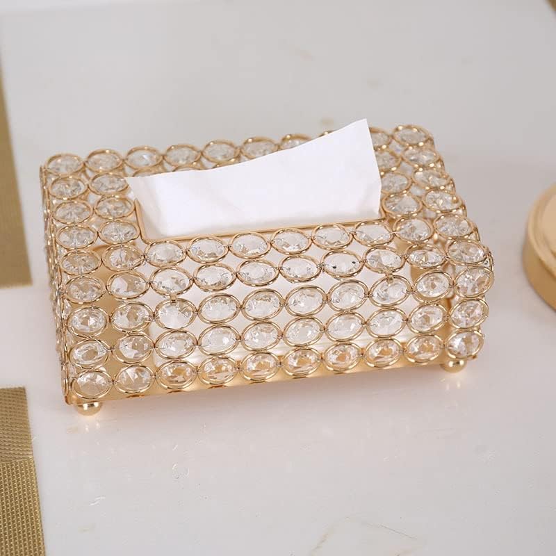 Genigw Crystal Tissue Box gaveta Caixa de mesa da área de mesa