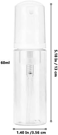 Muklei 40 PCs 60ml/2 oz garrafas de bomba de espuma transparente, sabonete de espuma de plástico livre BPA, mini garrafa de bomba