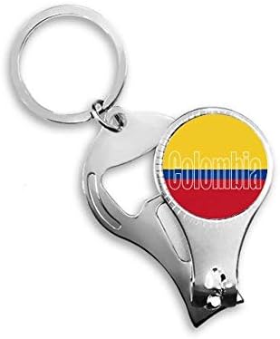 Nome da bandeira do país da colômbia Nipper anel de chave de chave de chaves de garrafa de garrafa de garrafa Clipper