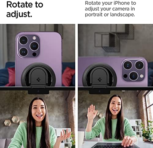 Spigen O -mag Ring iPhone MagSafe Câmera Montagem de webcam para MacBook, Grip Magnetic Phone Suport projetado para MagSafe