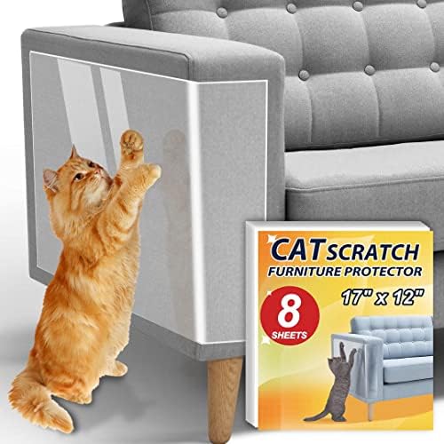 Jetczo Cat Scratch Furniture Protect, 8 pacote 17 x 12 polegadas mais espessos anti -ratch mobiliário protetor, protetor