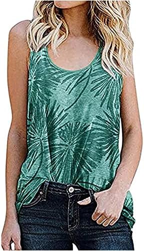 Oplxuo plus size tampas de tanques para mulheres camisas casuais de verão camisetas estamadas florais escapam blusas sem mangas