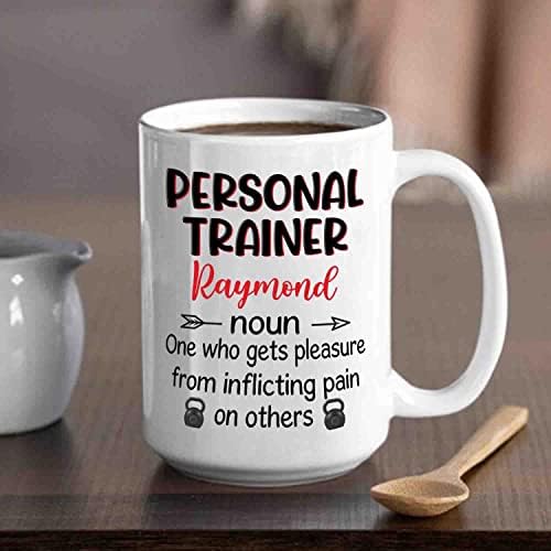 Presentes de caneca de caneca de café personalizados para personal trainer, definição de trainer personal trainer caneca
