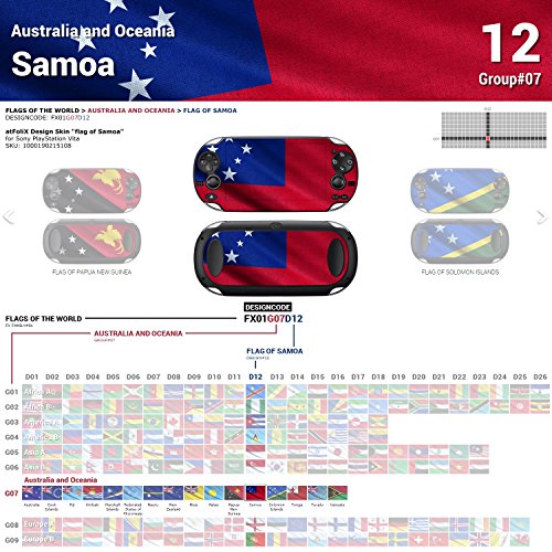 Sony PlayStation Vita Design Skin Sinalizador de decalque de samoa para PlayStation Vita
