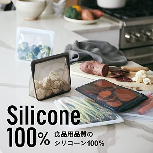 Stasher Stsuam37 Bolsa de silicone, rosa, médio, microondas, armazenamento, cozinha, produto autêntico no Japão