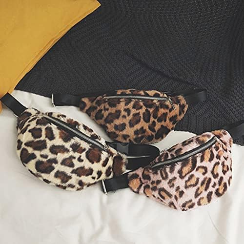 Tendycoco 2pcsbag leopard shapping zipper crossbody diariamente para treino rosa macio, bolsa de fahion saco de caminhada