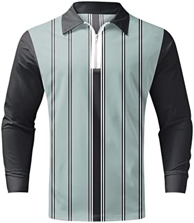 Camisas de pólo masculinas, camisa masculina de camisa de golfe retro cor ao ar livre mangas curtas de botão de botão de impressão