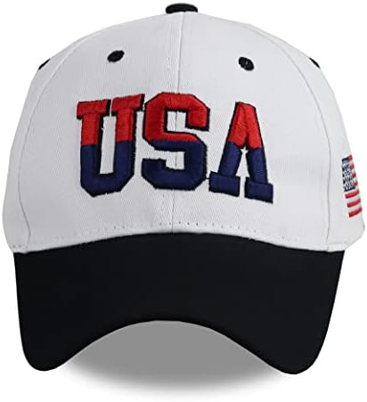 Fxbwhtey sinalizador americano tampas de beisebol para homens mulheres, USA Trucker Hats, chapéu de malha de algodão lavado