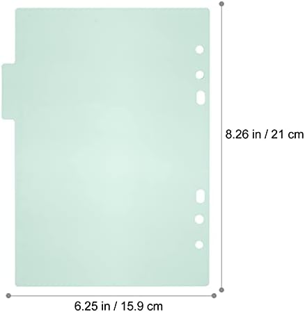 StoBok 5- Divisores de fichário, divisor de 10pcs Divisores com guias para pastas de notebook divisores de página, etiquetas inseríveis