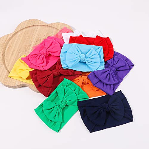 JollyBows 20pcs meninas meninas de nylon Bandas de cabelos Turbano Banda de cabelo Acessórios elásticos de cabelo para crianças